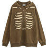 WOVENAURA  RIPPED OVERSIZE WASHED HOODIE