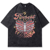 WOVENAURA WINGS OF THE NIGHT OVERSIZE WASHED T-SHIRT